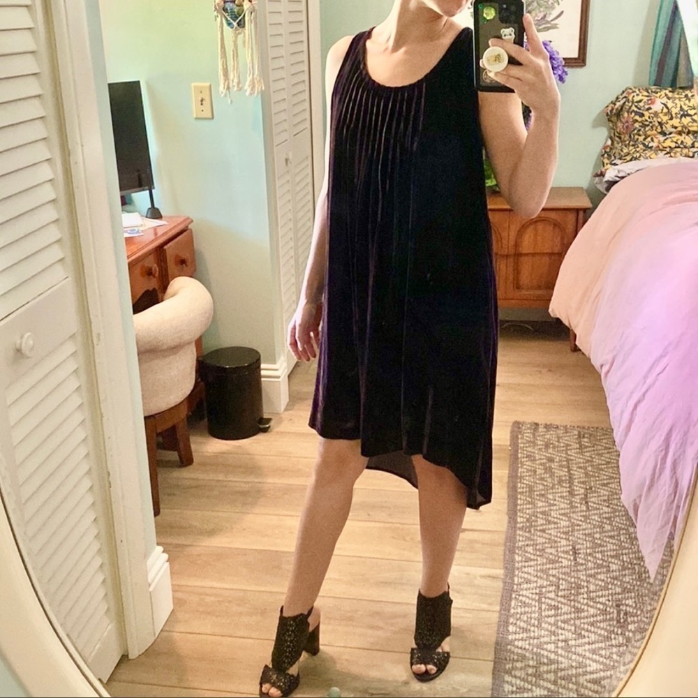CP Shades | Pintuck Velvet | Tank Shift Dress